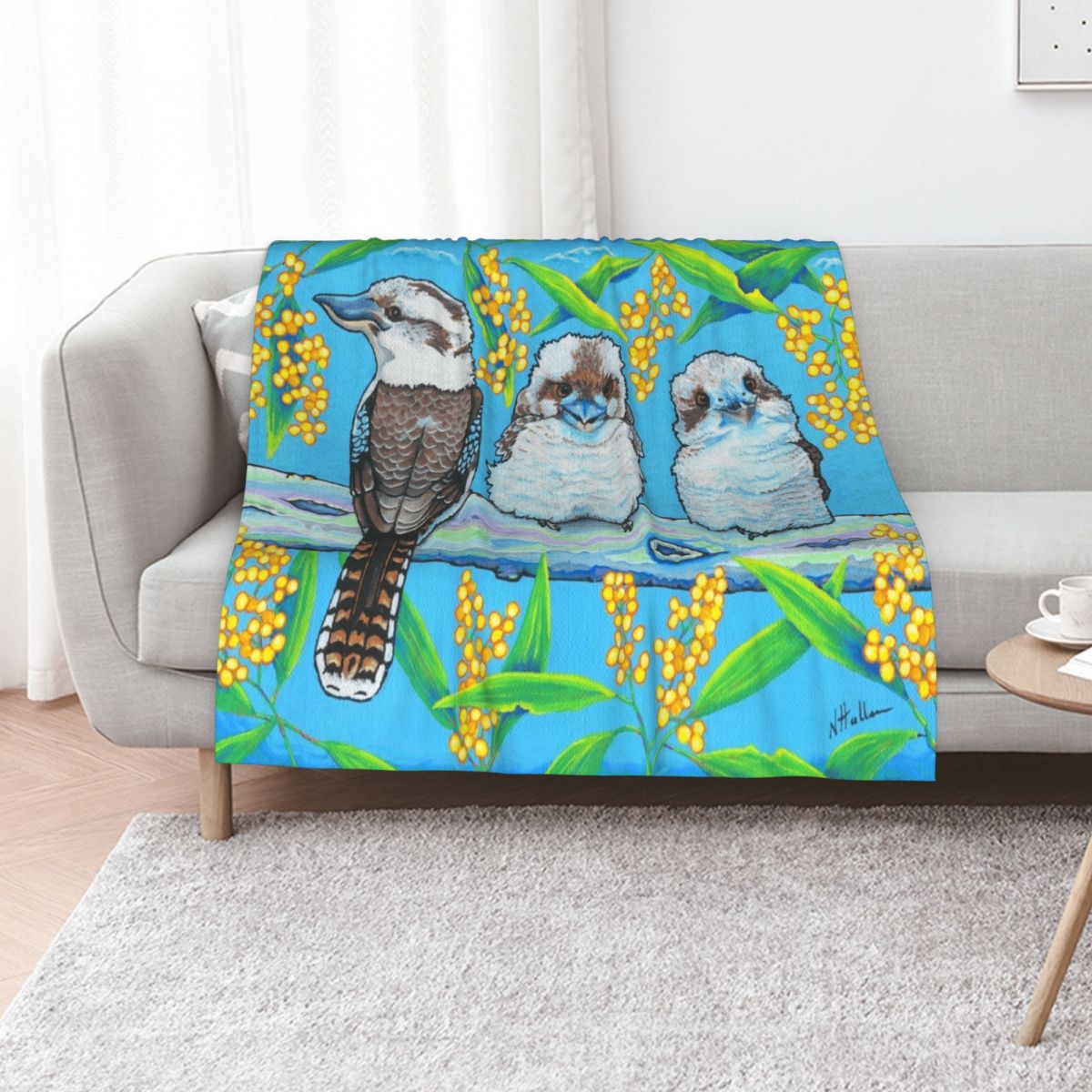 Anime Cosplay Idea - Kindred Kookaburras Throw Blanket blankets and